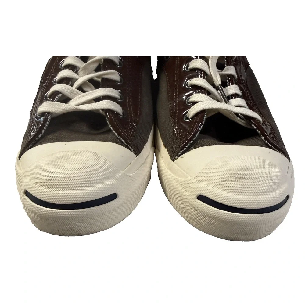Converse Jack Purcell Shoes Mens 11 Brown Leather Canvas Sneaker w/ OG Box